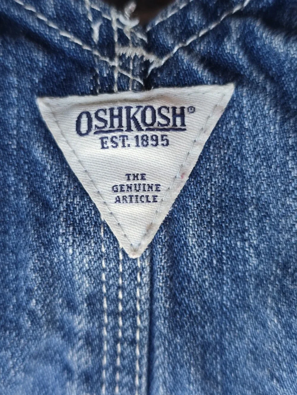 Vintage OshKosh 3-6M Bear BITBBH Denim Overalls Custom y2k